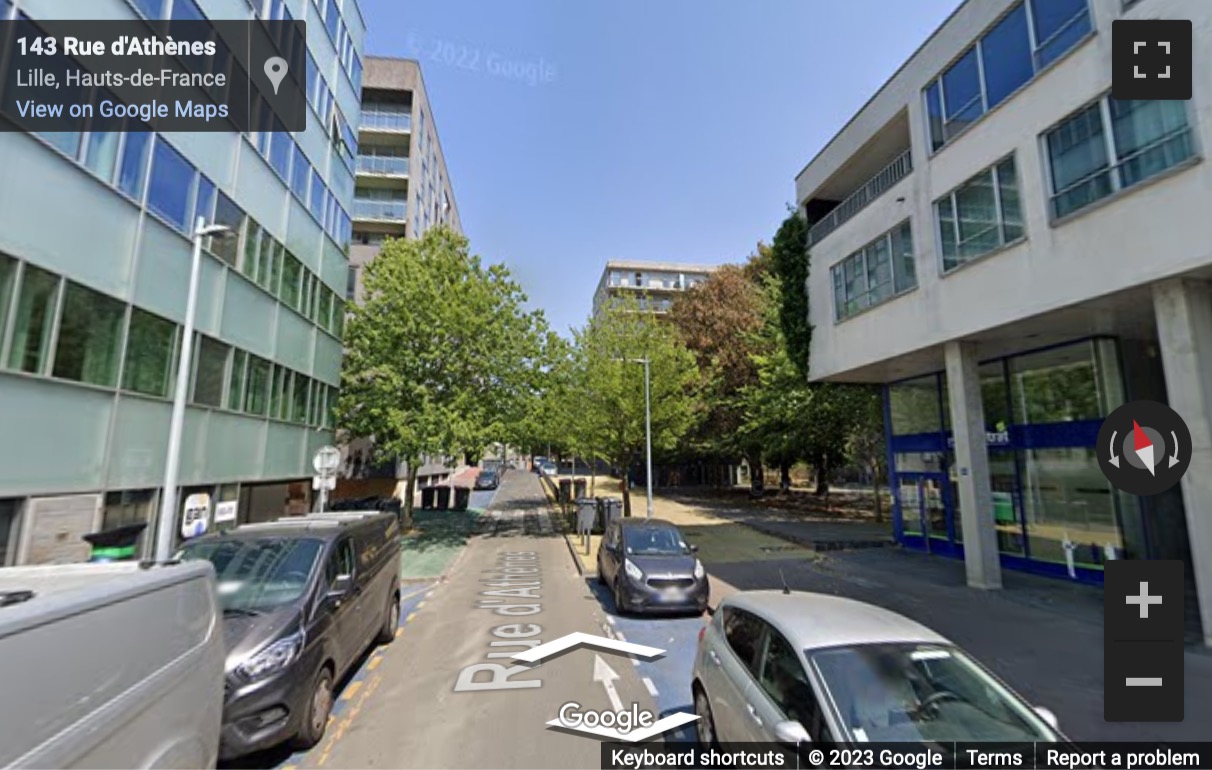 Street View image of 143 rue d’Athènes, Lille, Nord