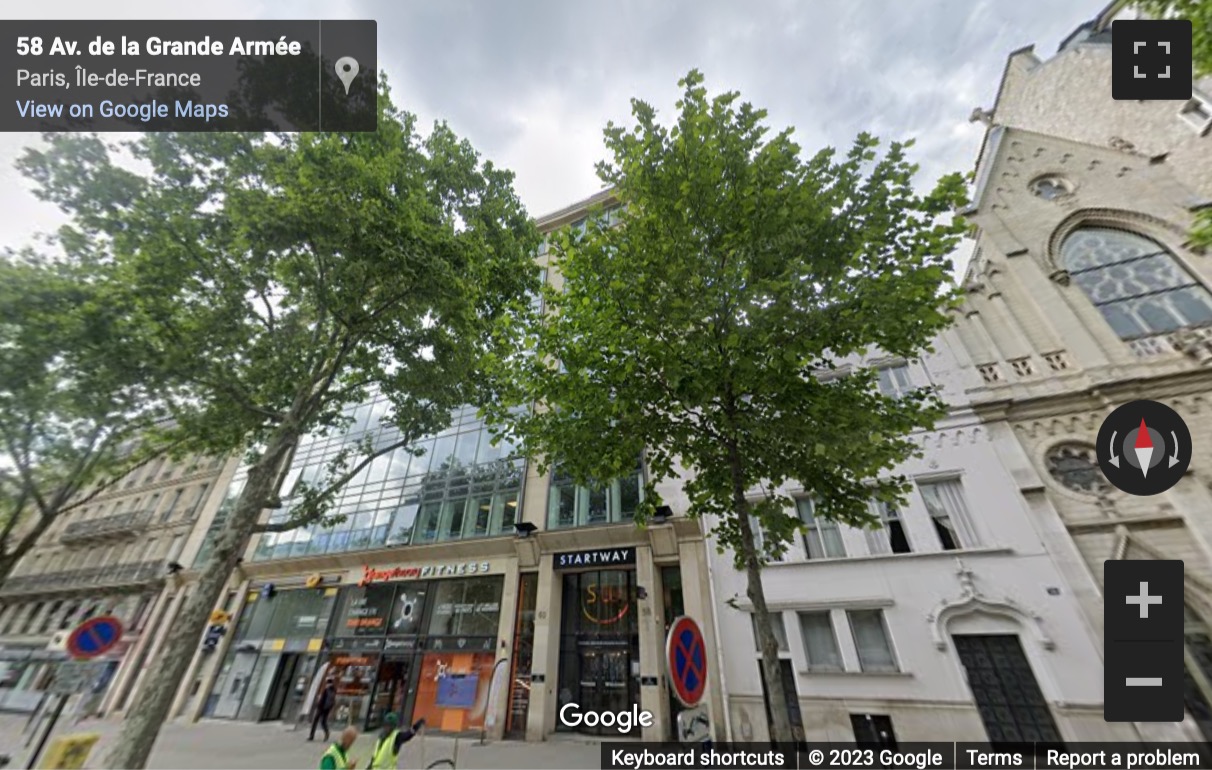 Street View image of 58-60 avenue de la Grande Armée, Paris