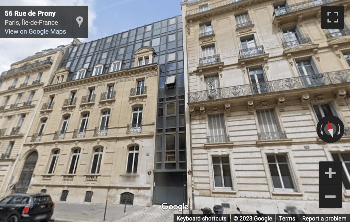 Street View image of 58 Rue de Prony, 75017 Paris