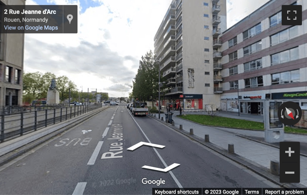 Street View image of HQ JEANNE D’ARC, 7bis rue Jeanne d’Arc Rouen, Rouen, Normandie