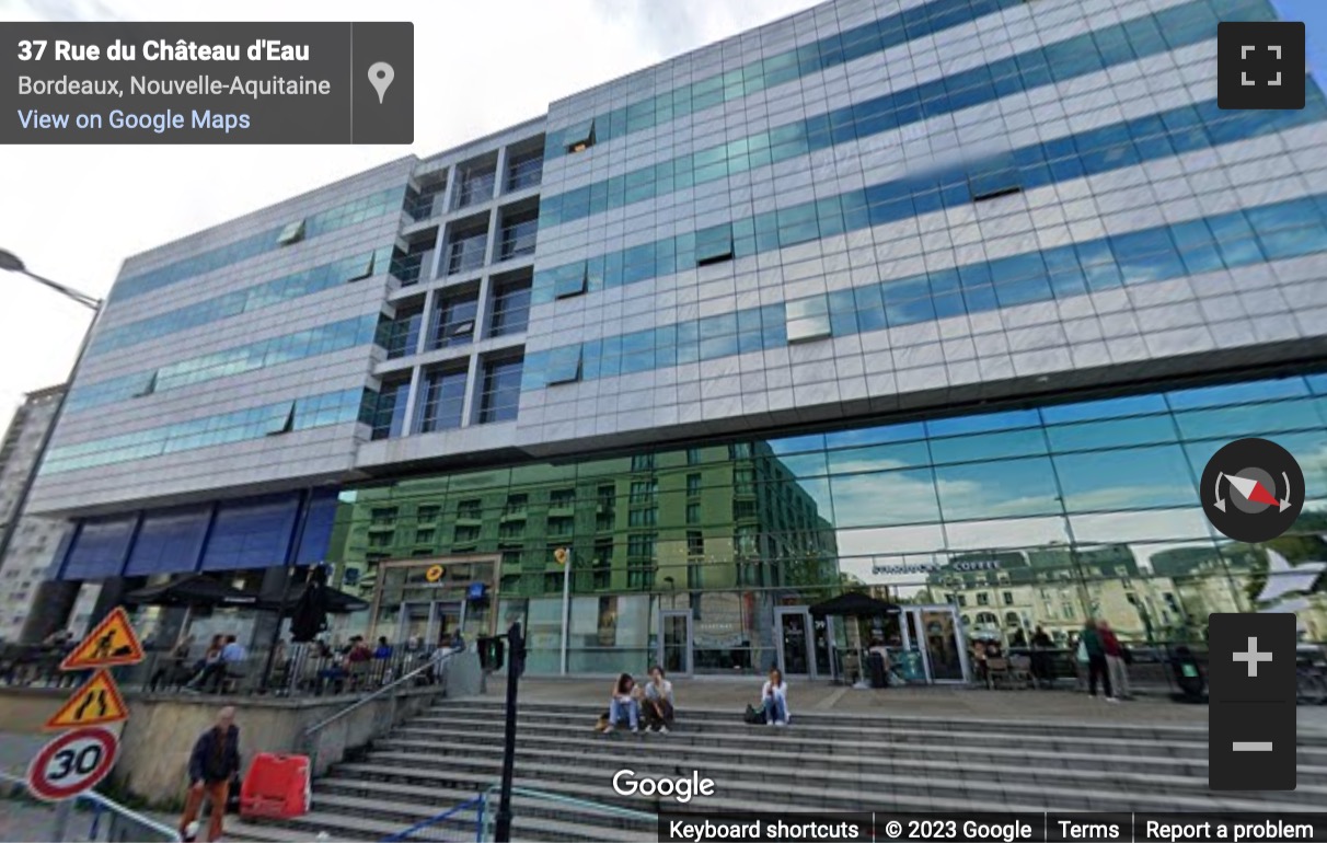 Street View image of 39 rue du Château d’eau, Bordeaux, Gironde