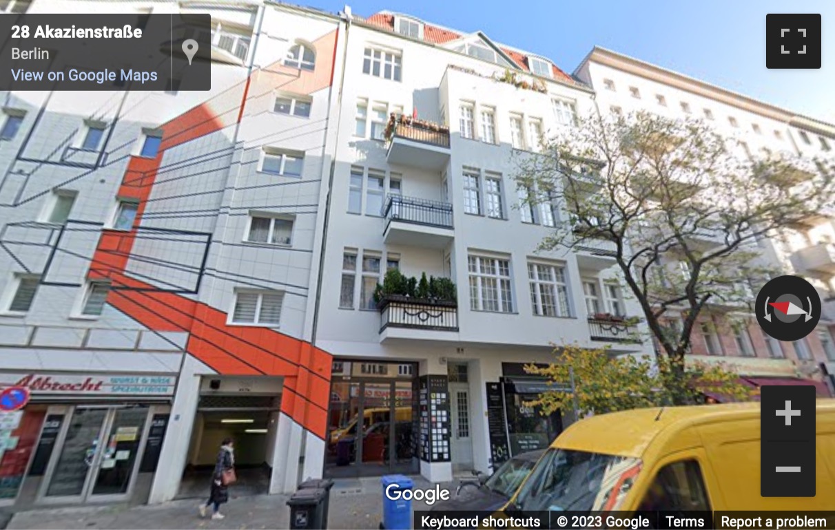 Street View image of Akazienstraße 3A, Berlin, Brandenburg