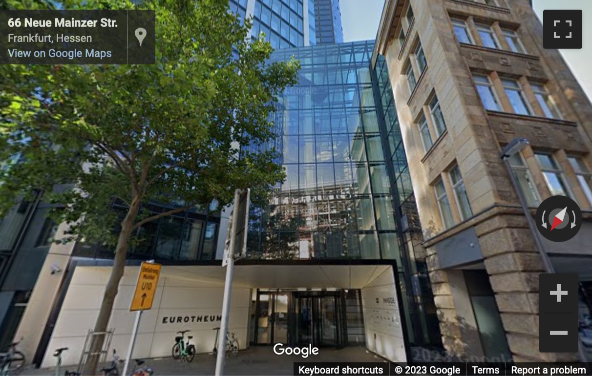 Street View image of Neue Mainzer Strasse 66, Frankfurt, Hesse