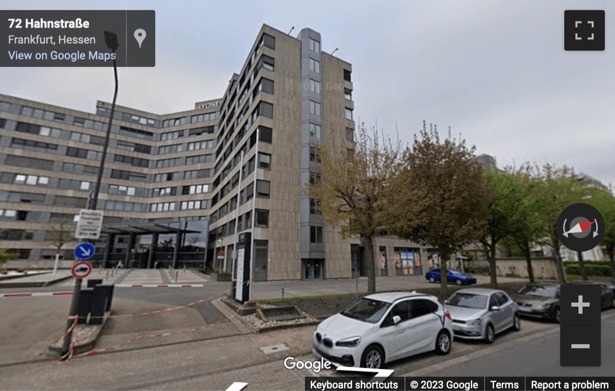 Street View image of Hahnstraße 70, Frankfurt, Hesse