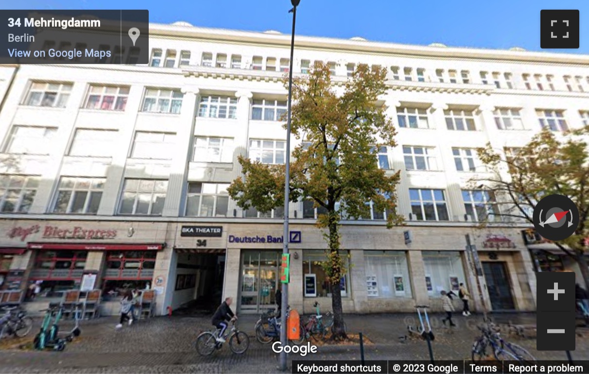 Street View image of Mehringdamm 32-34, Berlin, Brandenburg