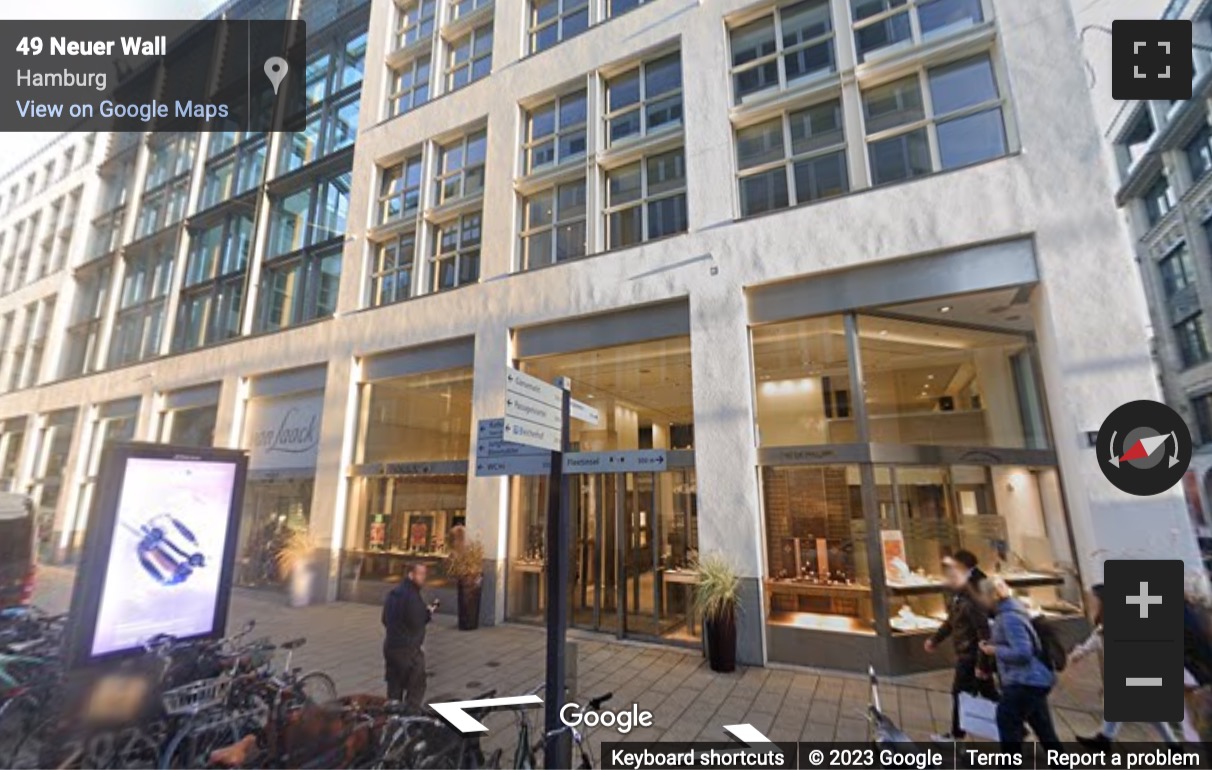 Street View image of Neuer Wall 50, Excellent Business Center, Hamburg, Schleswig Holstein