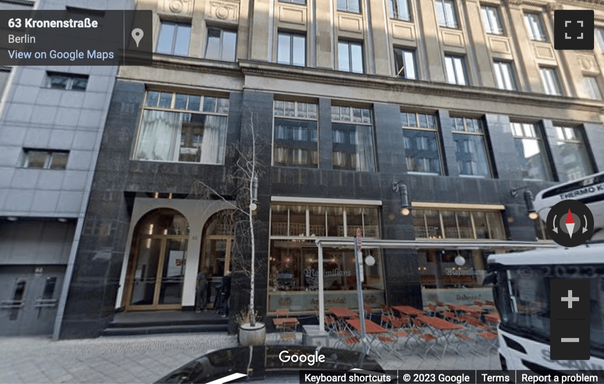 Street View image of Kontorhaus, Kronenstrasse 63, Berlin, Brandenburg