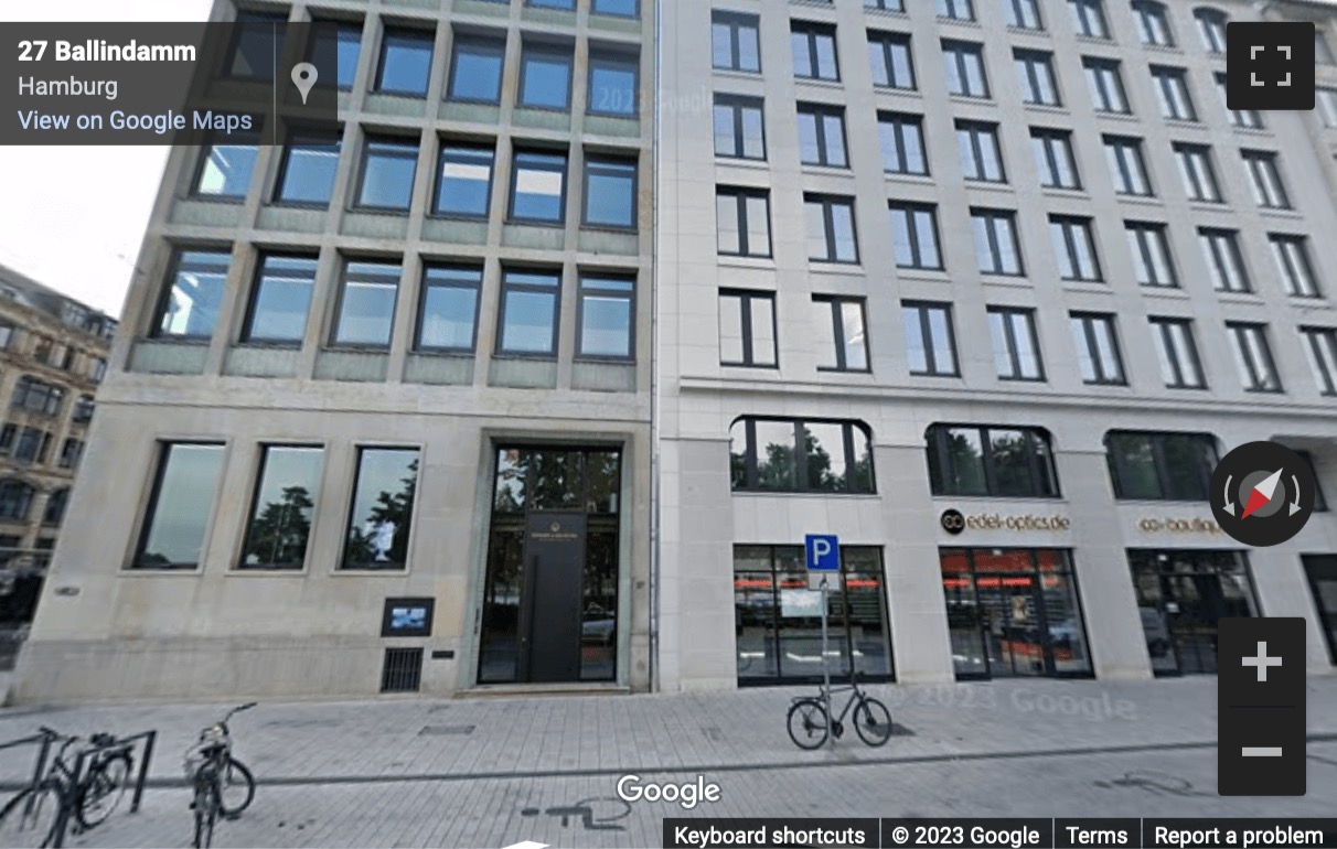 Street View image of Ballindamm 27, Hamburg, Schleswig Holstein