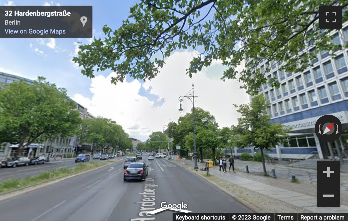 Street View image of H: 32 Fintech Tower, Hardenbergstraße 32, Berlin-Charlottenburg