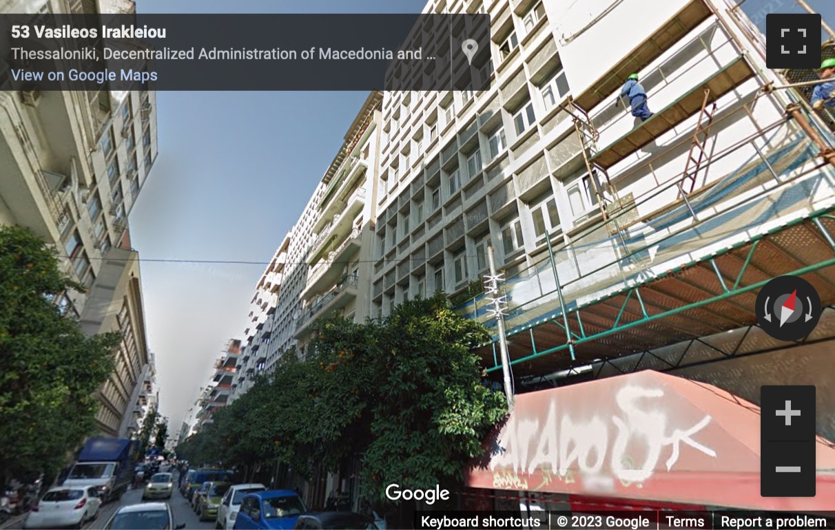 Street View image of Vasileos Irakleiou 53 & Karolou Ntil, Thessaloniki