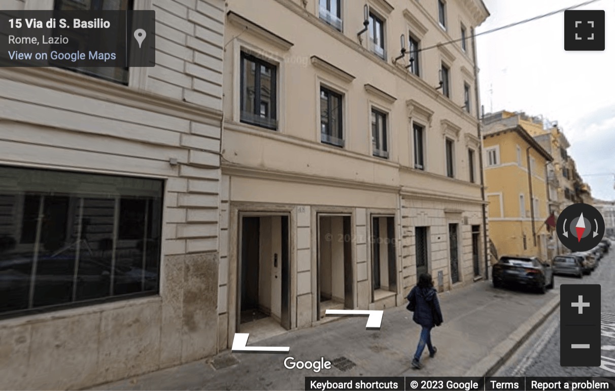 Street View image of Via di San Basilio 48, Rome