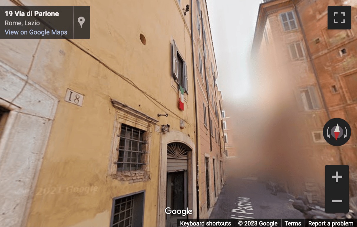 Street View image of Via di Parione 21, Rome, Italy