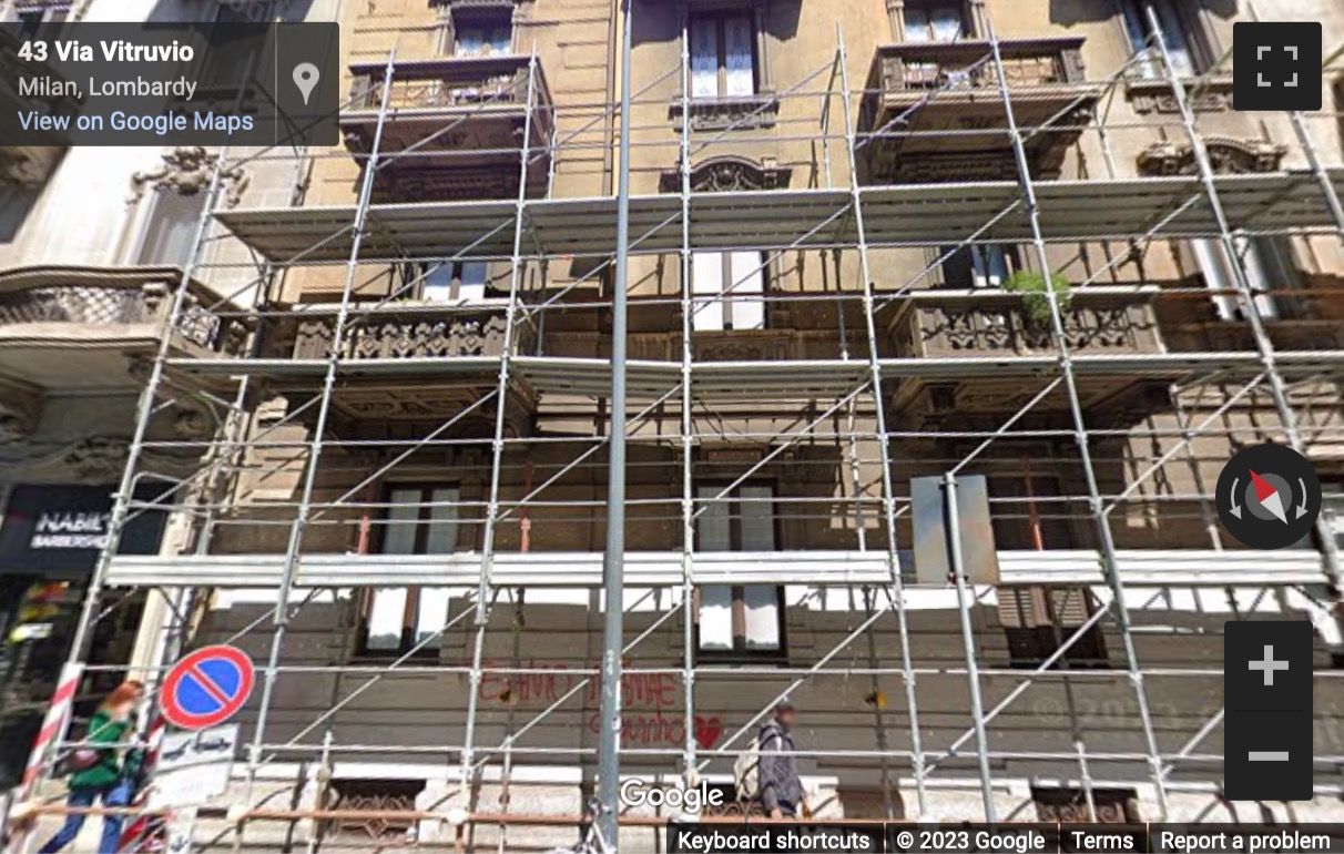 Street View image of Via Vitruvio, 42, Milan, Italy