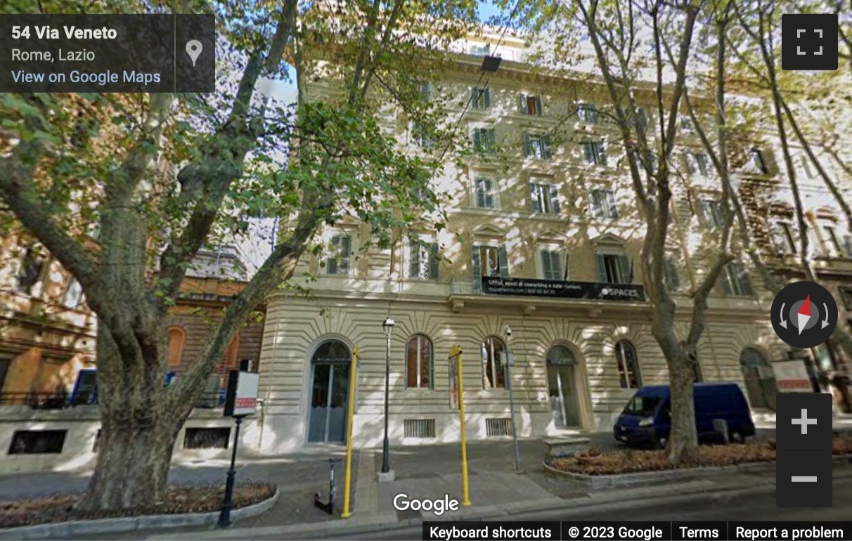 Street View image of Via Vittorio Veneto 54b, Rome