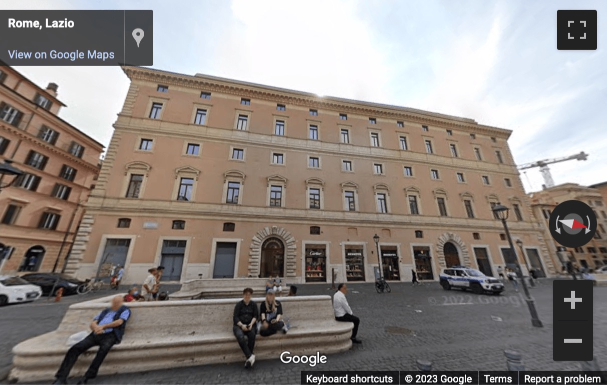 Street View image of 2nd floor Palazzo Marignoli, Piazza di San Silvestro 8, Rome