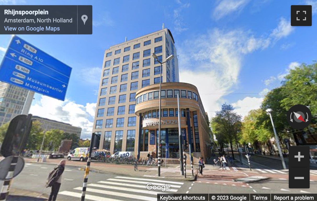 Street View image of Rhijnspoorplein 10-38, Amsterdam, North Holland