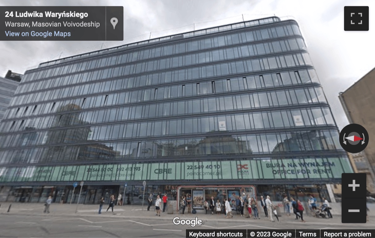 Street View image of Polna Corner, 3A Warynskiego street, Warsaw