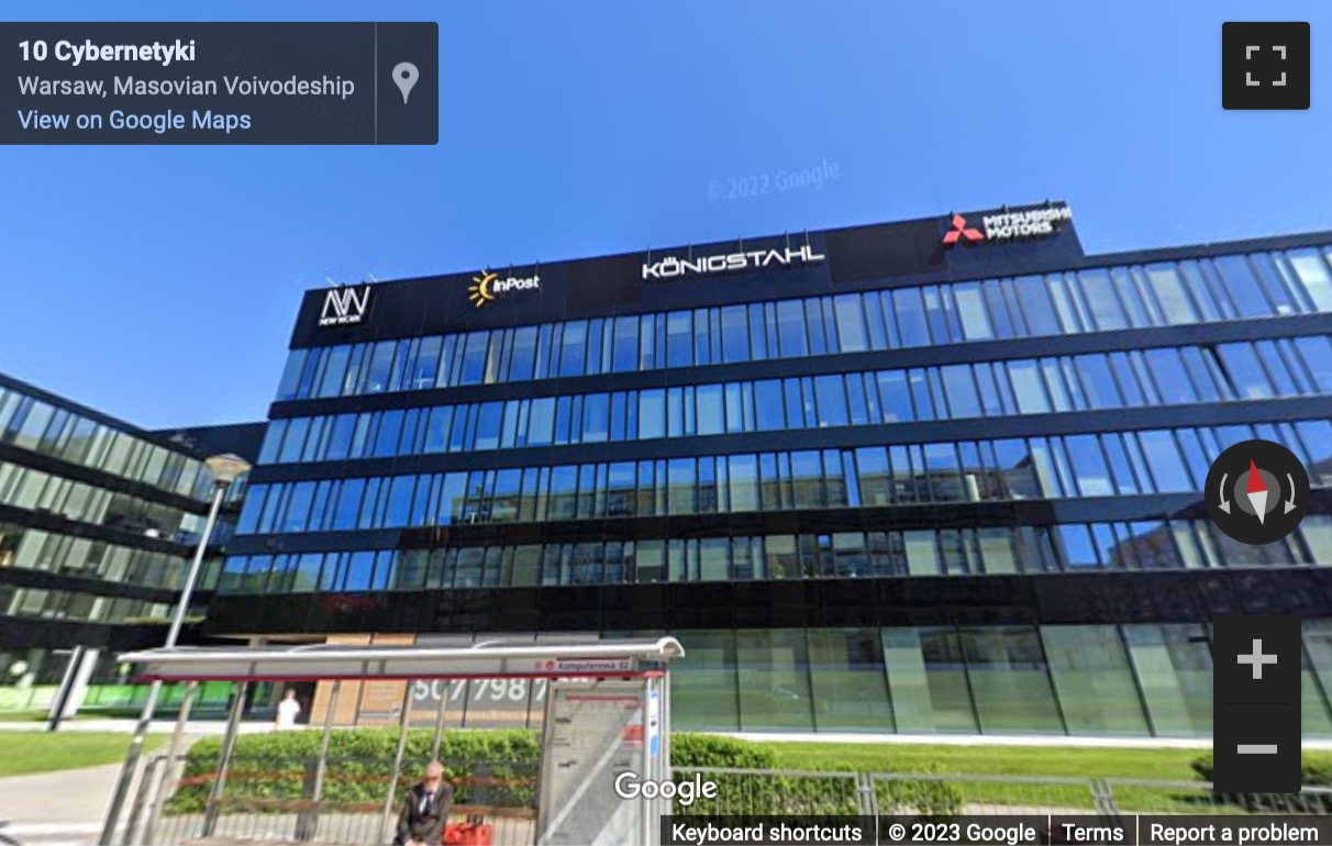 Street View image of Cybernetyki 10, Warsaw, Poland