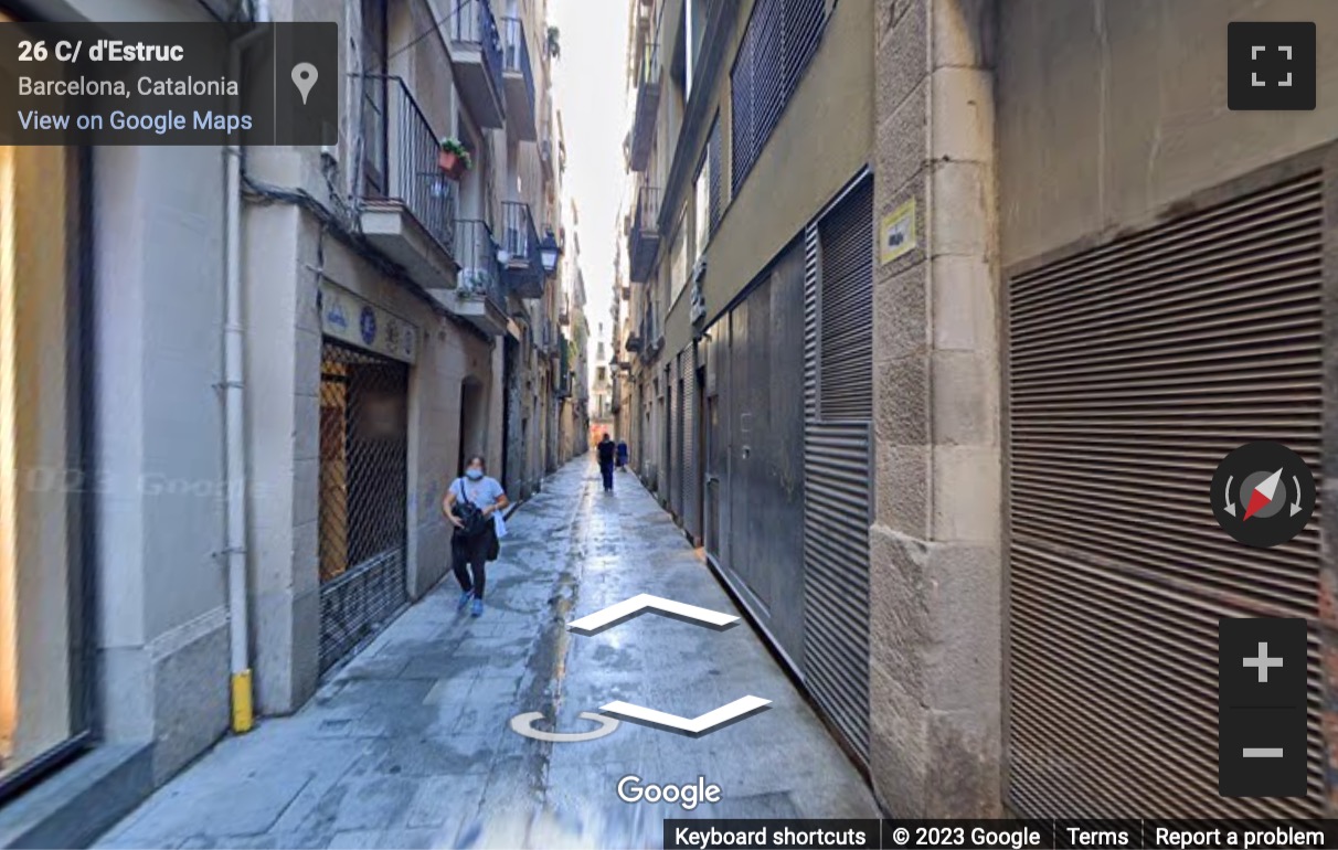 Street View image of Plaça Catalunya, Carrer d’Estruc, Barcelona