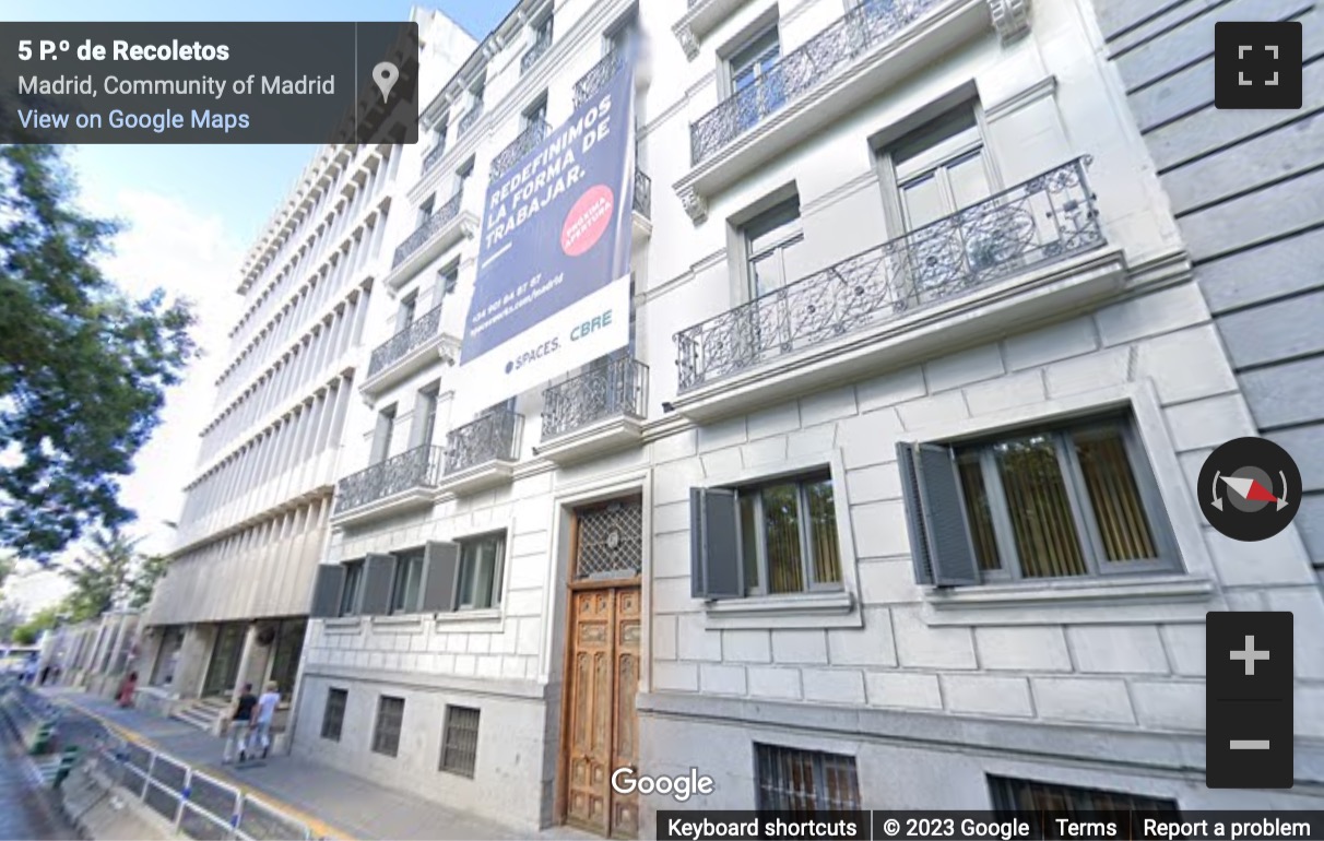 Street View image of Paseo de Recoletos 5, Madrid