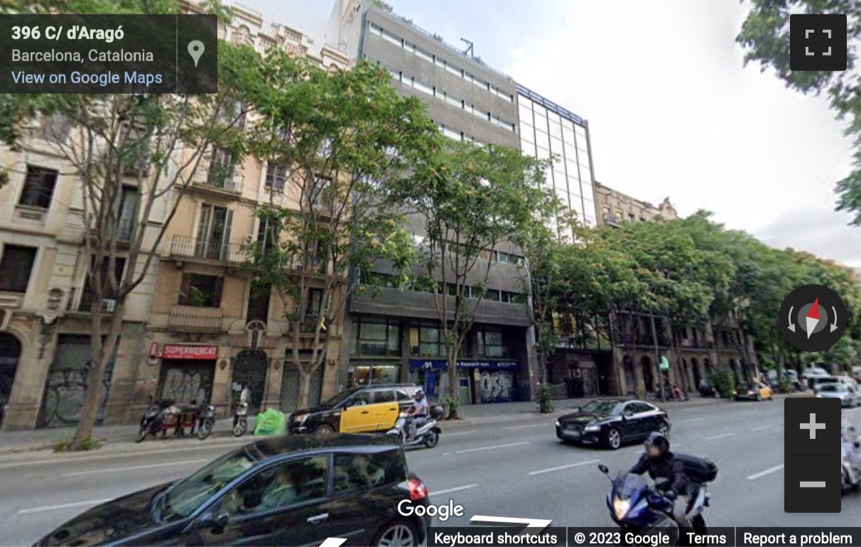 Street View image of calle Aragó 383, Barcelona