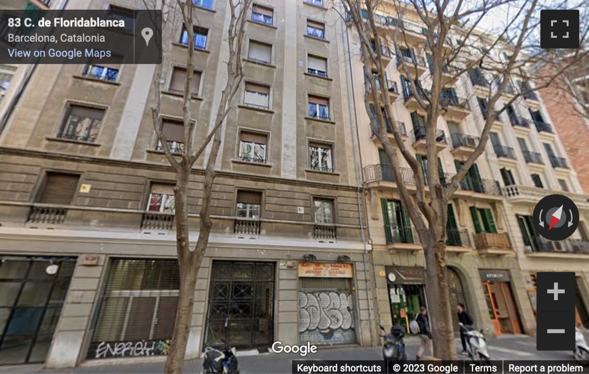 Street View image of Carrer de Floridablanca 92, Barcelona