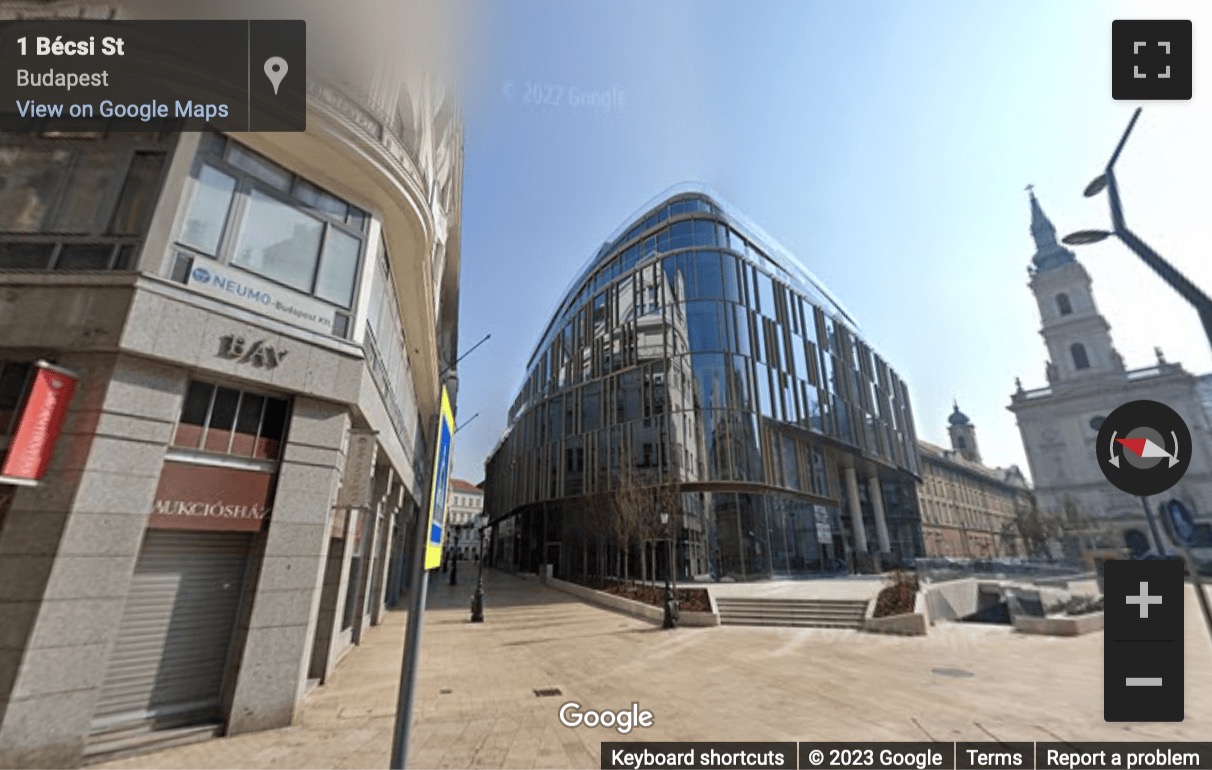 Street View image of Szervita square 8, Budapest