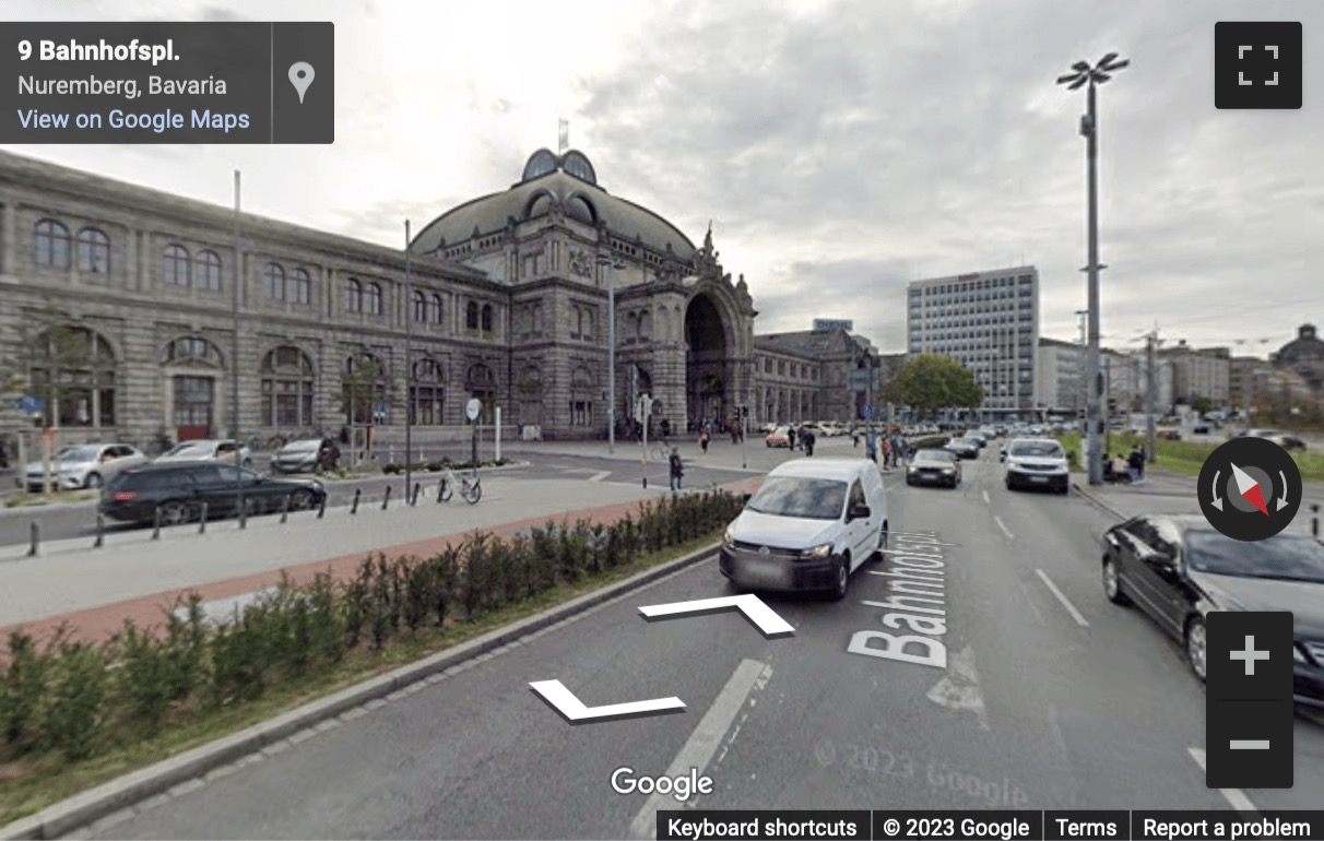 Street View image of Bahnhofsplatz, Nuremberg, Bavaria