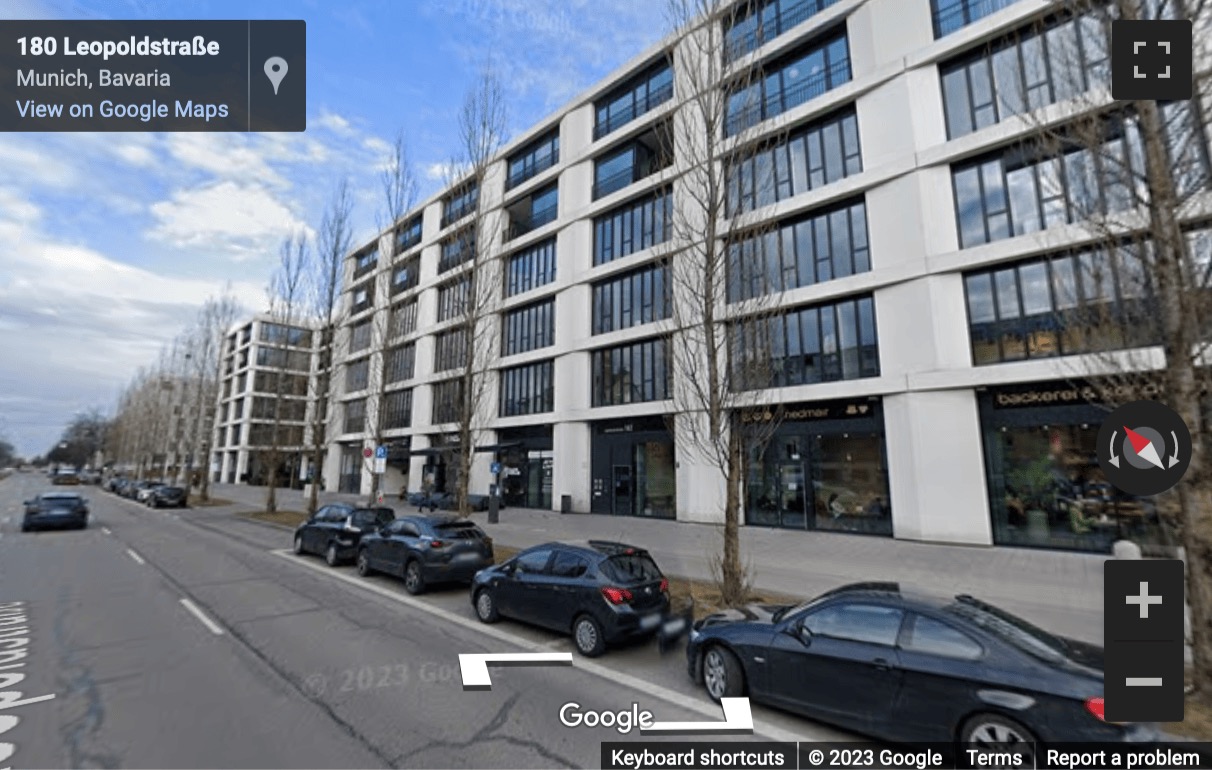 Street View image of Leopoldstraße 180, Munich, Bavaria