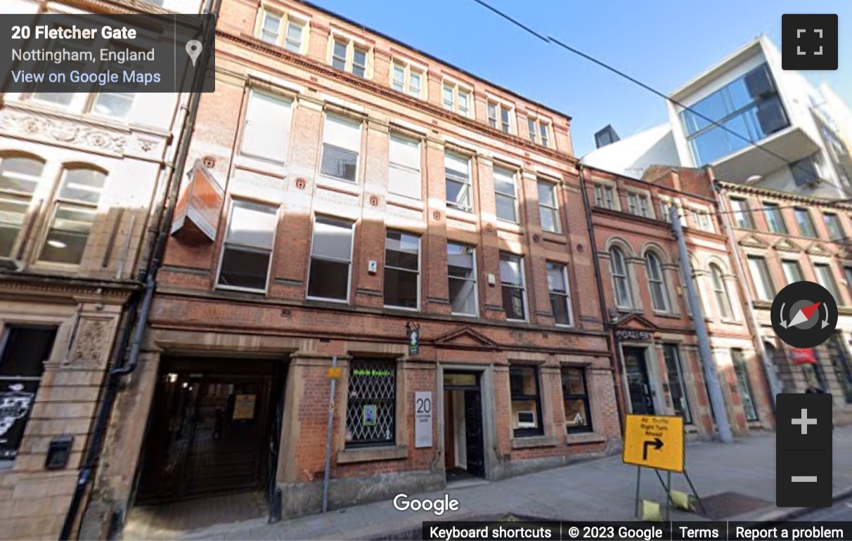 Street View image of 20 Fletcher Gate, Nottingham