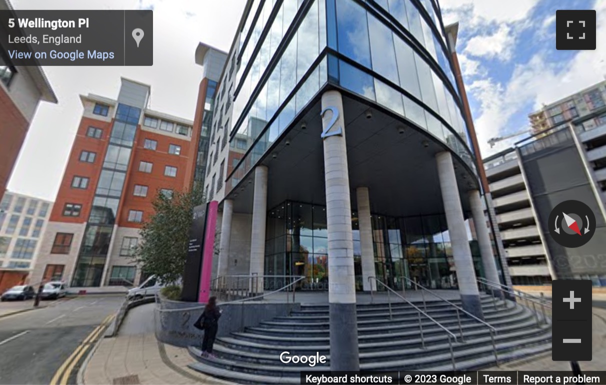 Street View image of No 2 Wellington Place, Leeds, West Yorkshire