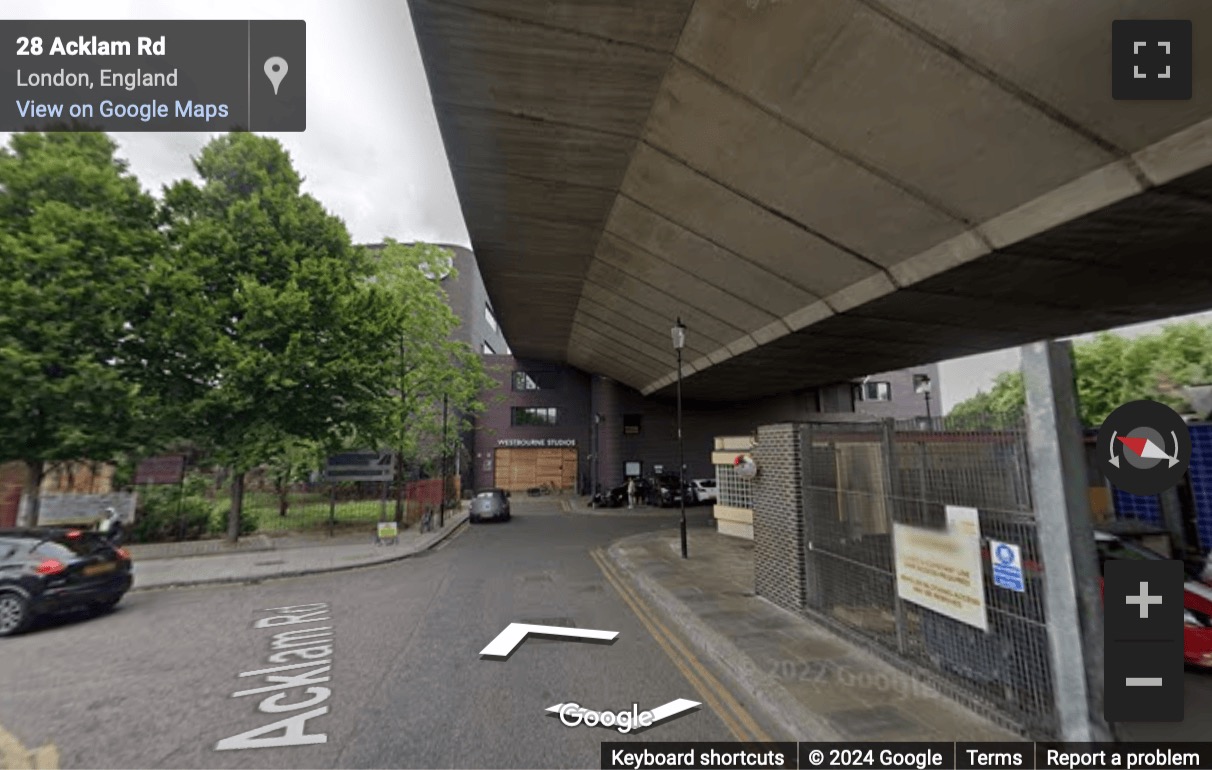 Street View image of Westbourne Studios, 242 Acklam Road, Royal Borough of Kensington and Chelsea