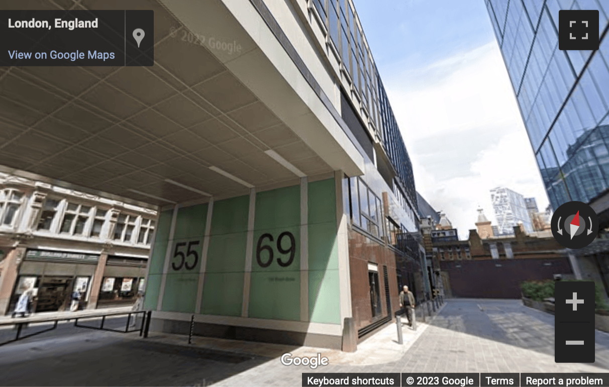 Street View image of Myo, Dashwood, 69 Old Broad Street, Central London, EC2M