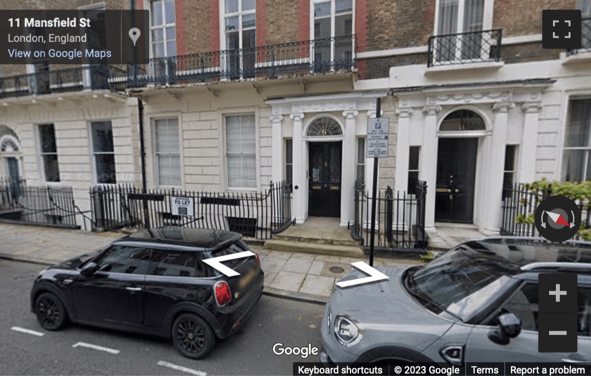 Street View image of Ground Floor, 9 Mansfield Street, Marylebone, London