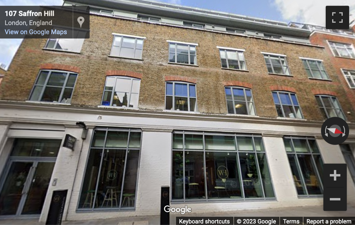 Street View image of 106-109 Saffron Hill, London