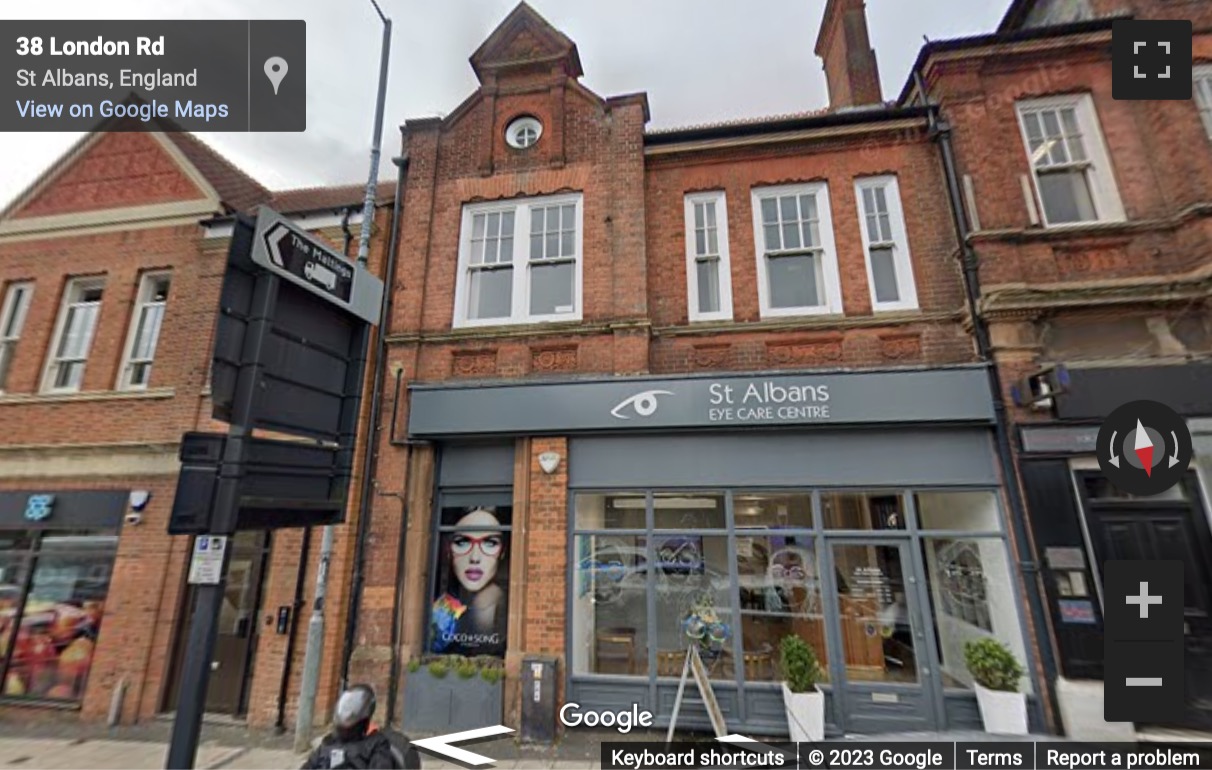 Street View image of 40 London Road, St Albans, Herts, Hertfordshire