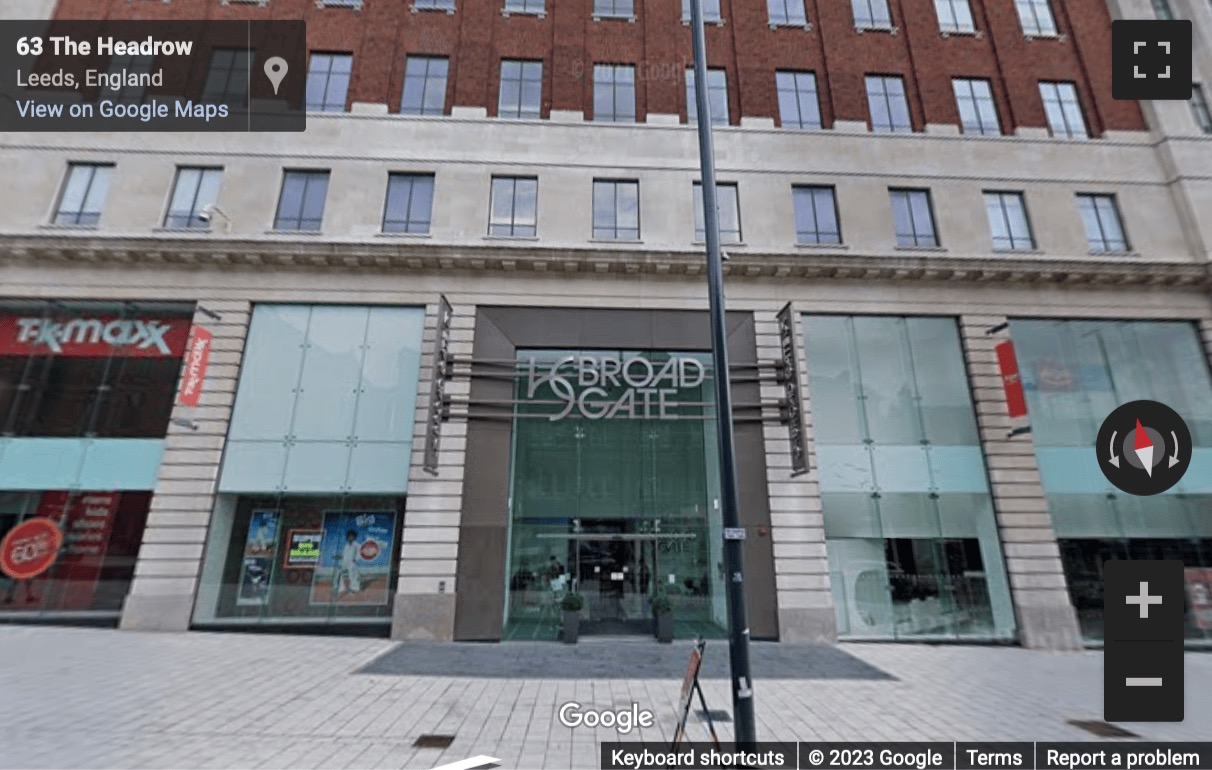 Street View image of 1 Broad Gate, The Headrow, Leeds, West Yorkshire