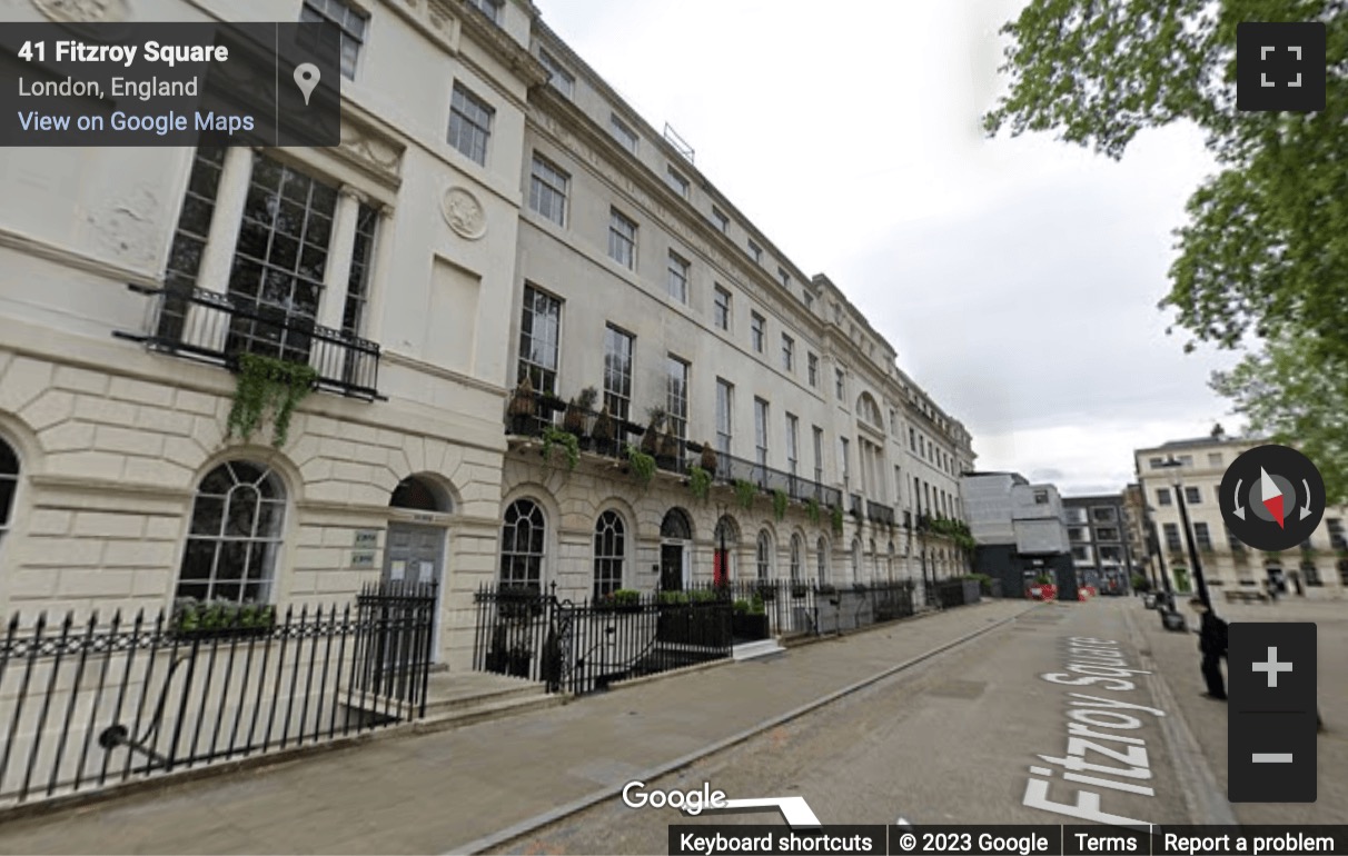 Street View image of 39 Fitzroy Square, London