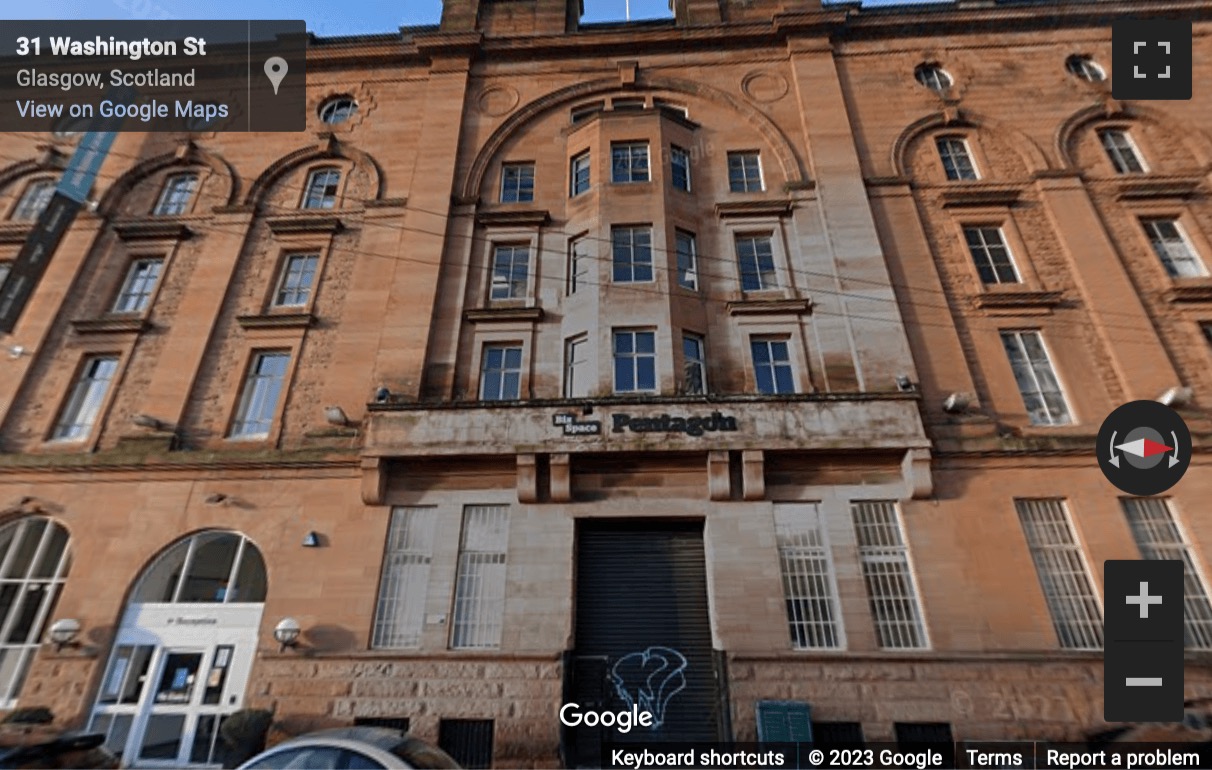 Street View image of The Pentagon Centre, 36 Washington Street, Glasgow, Glasgow City