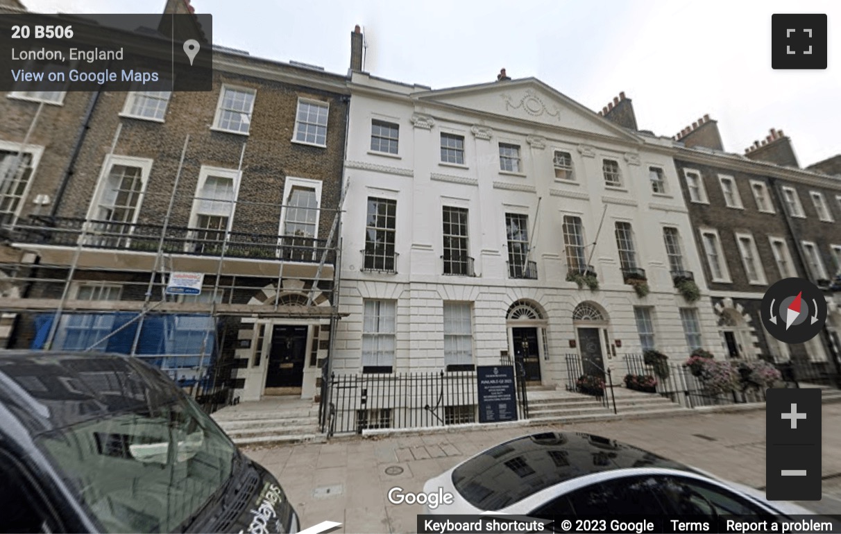 Street View image of 20 Bedford Square, London, Camden