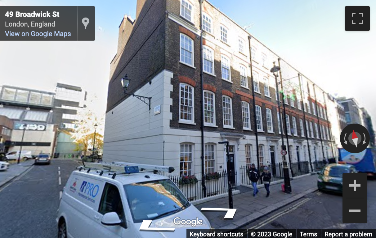 Street View image of 56-58 Broadwick Street, London, City of Westminster