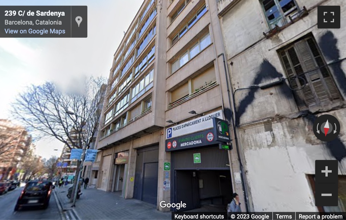 Street View image of Carrer de Sardenya 229, Barcelona