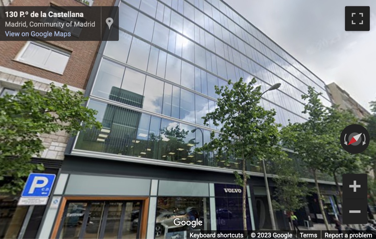 Street View image of Paseo de la Castellana, 130, Castellana Bernabéu, Plantas 9 y 10, Madrid