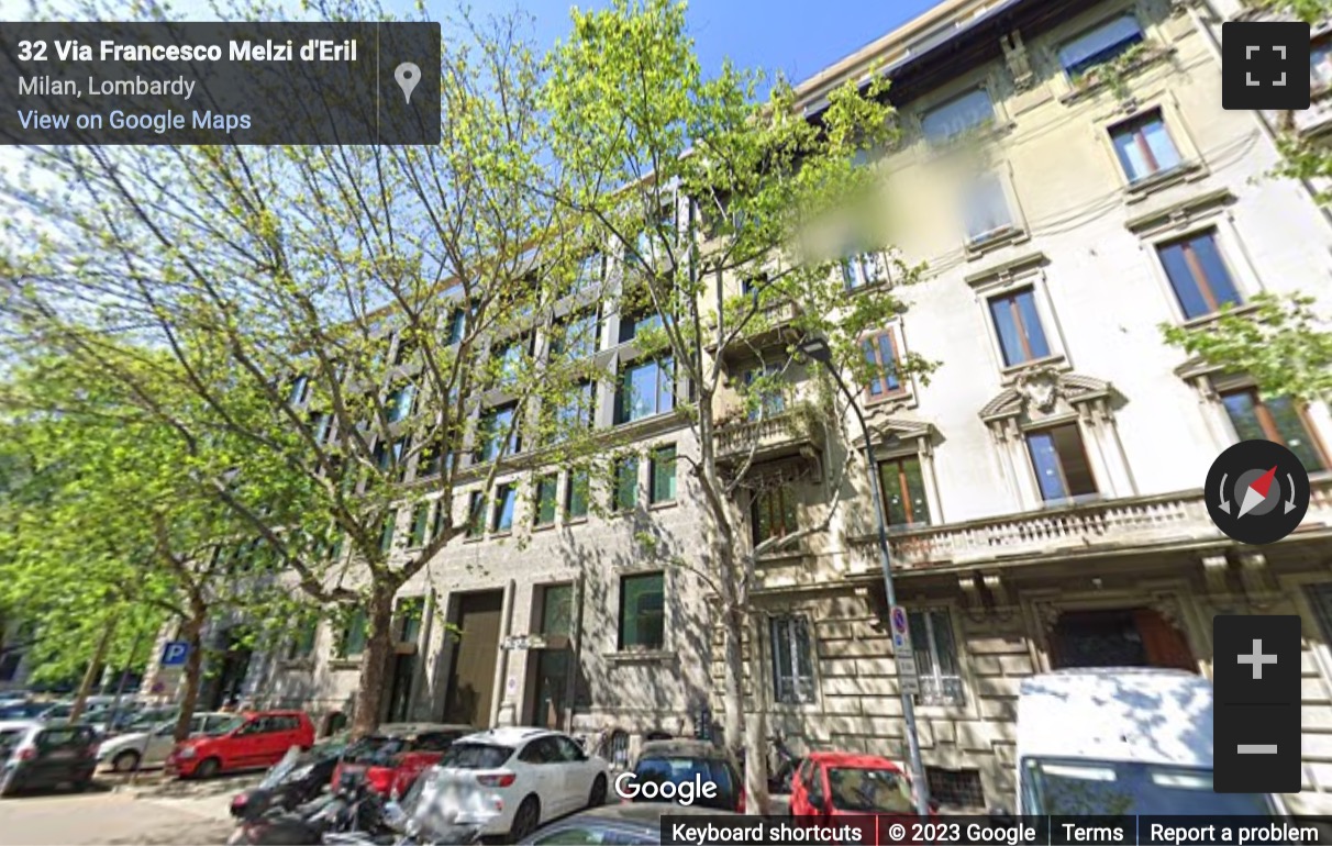 Street View image of Via Francesco Melzi d’Eril, 34, Via Francesco Londonio, Milan