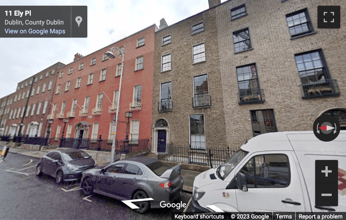 Street View image of Ten Ely Place, Dublin, Ireland