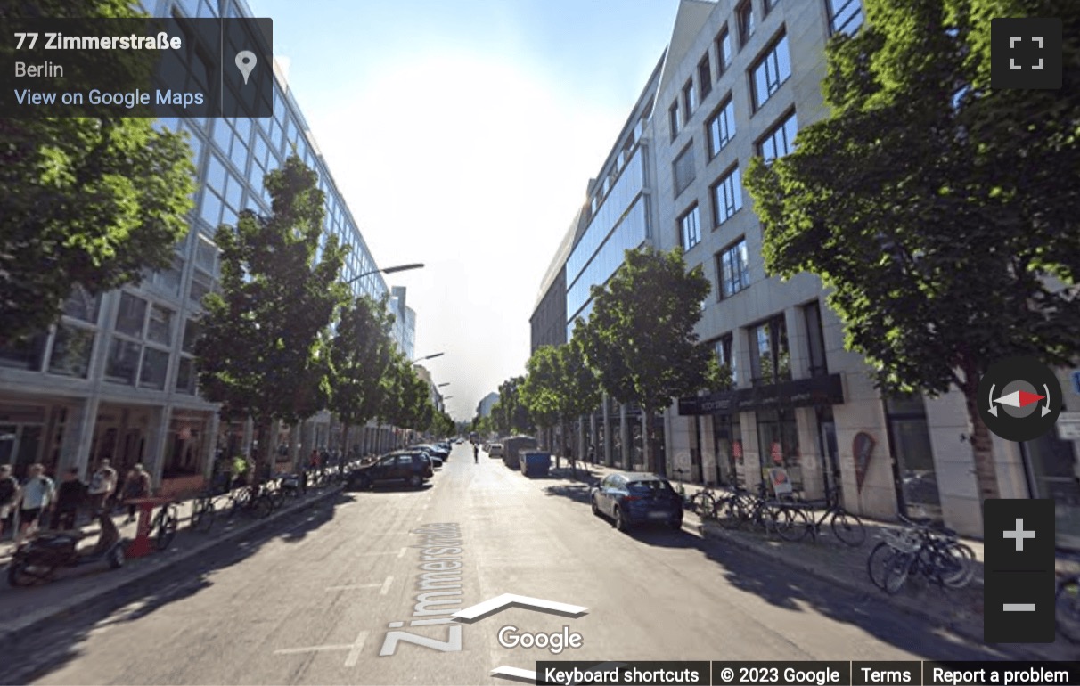 Street View image of Zimmerstrasse 78, Berlin