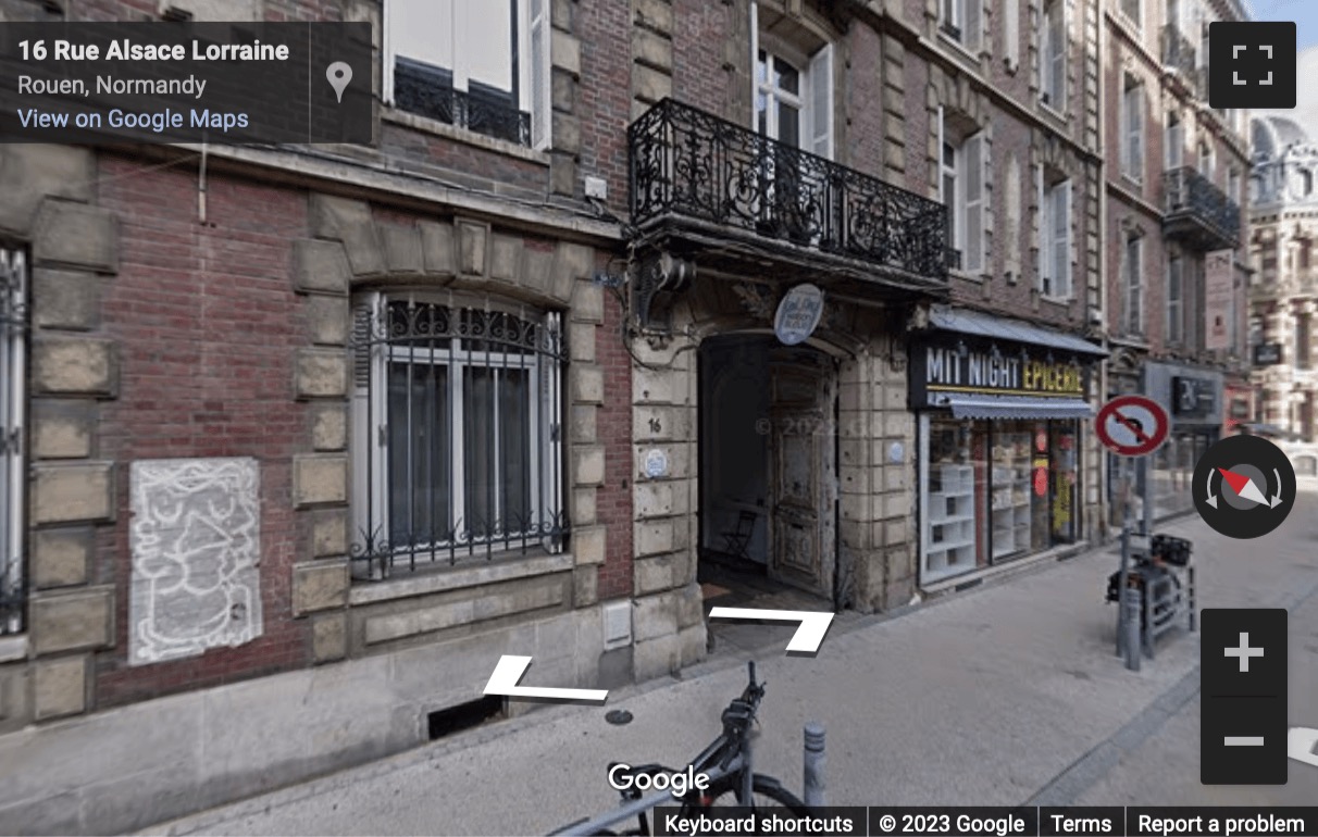 Street View image of 16 Rue Alsace Lorraine, Rouen, Seine-Maritime