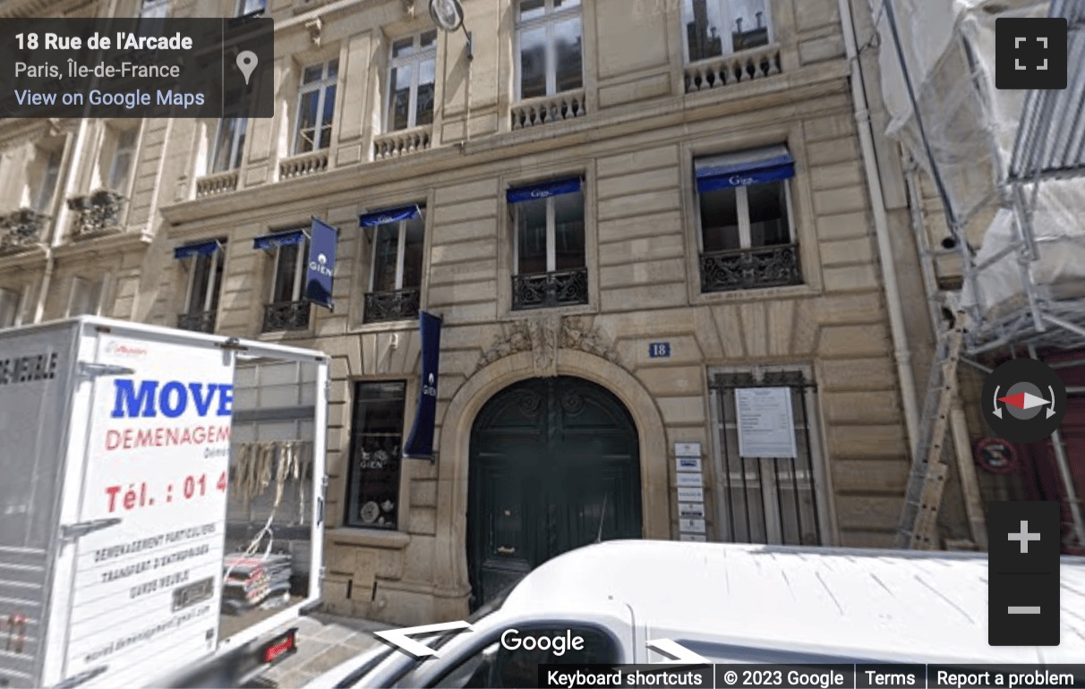 Street View image of 18 Rue Pasquier, Paris