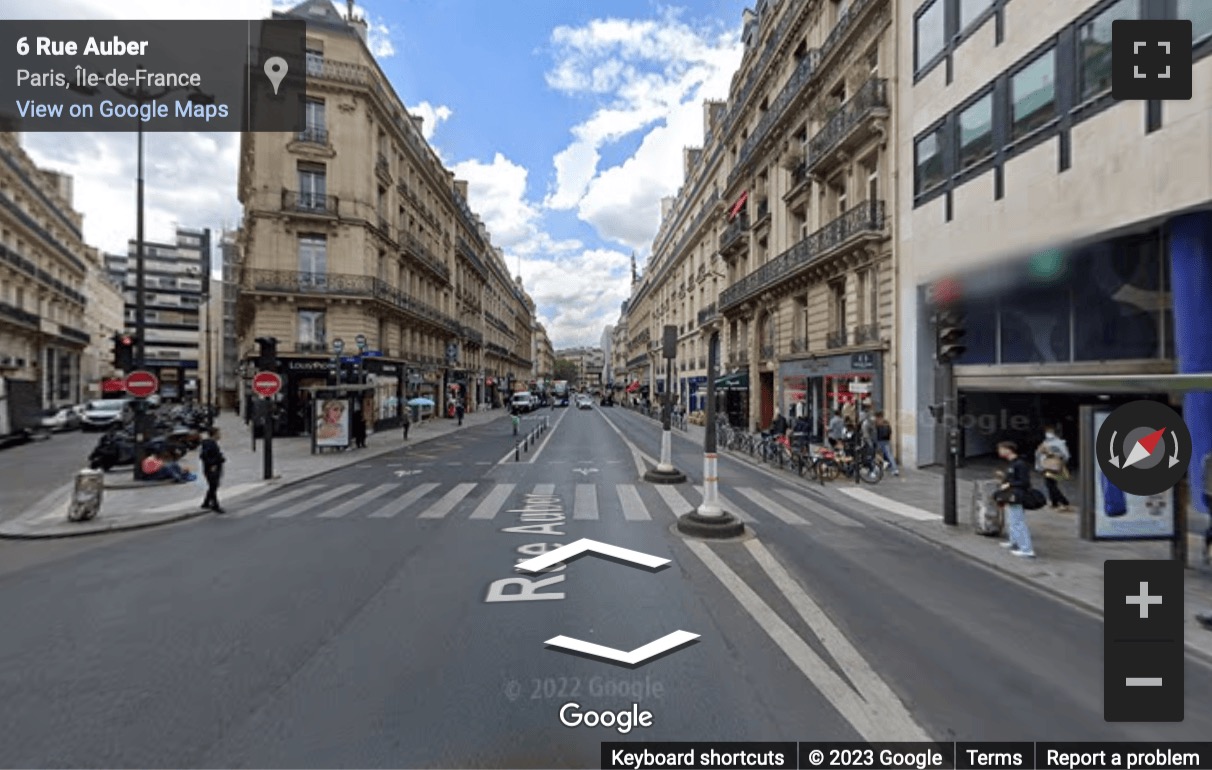 Street View image of Auber, 6 Rue Auber, Paris