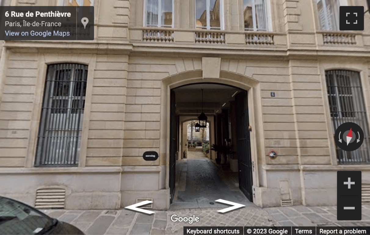 Street View image of Penthièvre, 6 Rue de Penthièvre, Paris